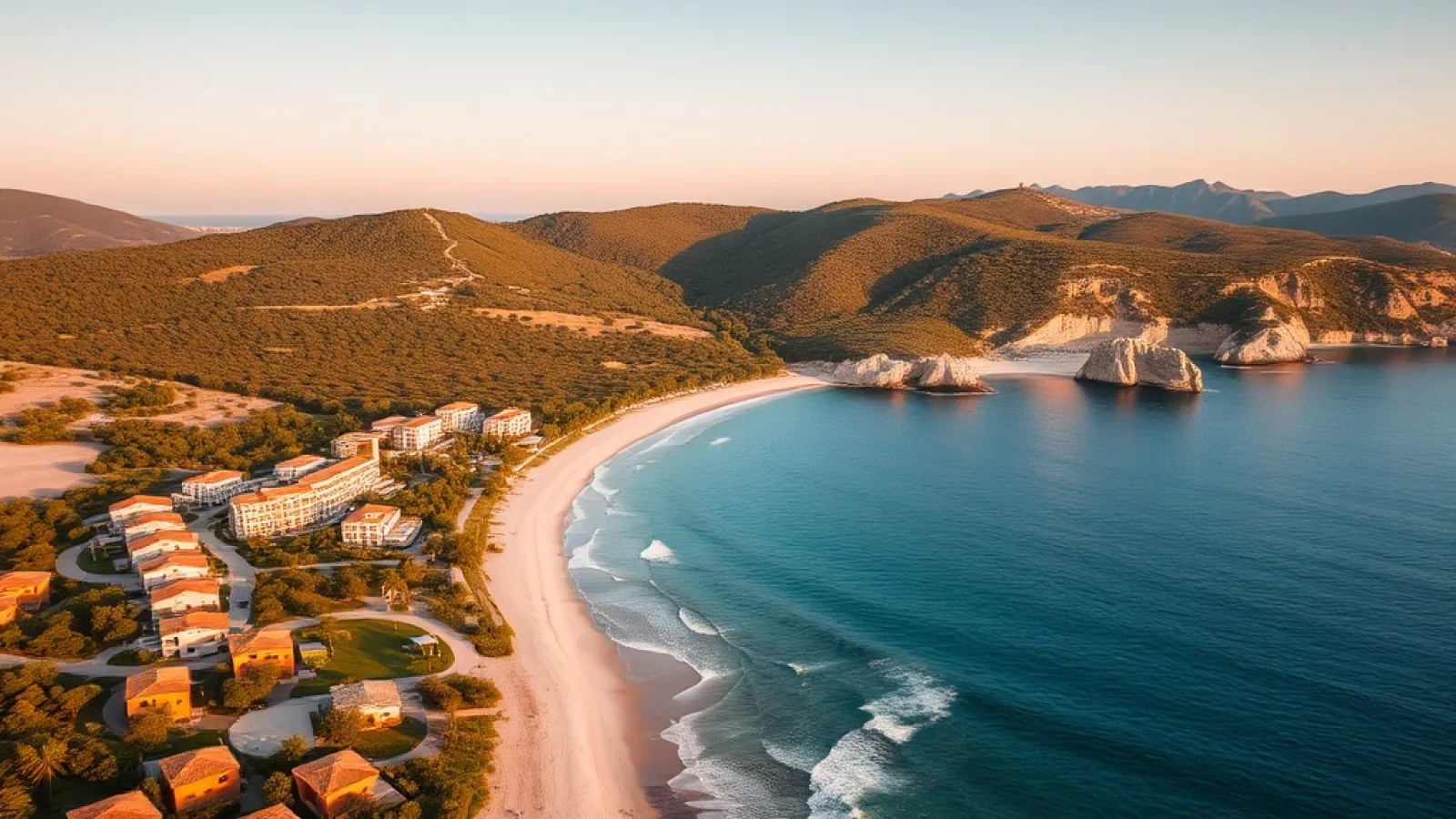 A modern five-star resort development in Crete's Fodele Hills receives environmental approval for construction.