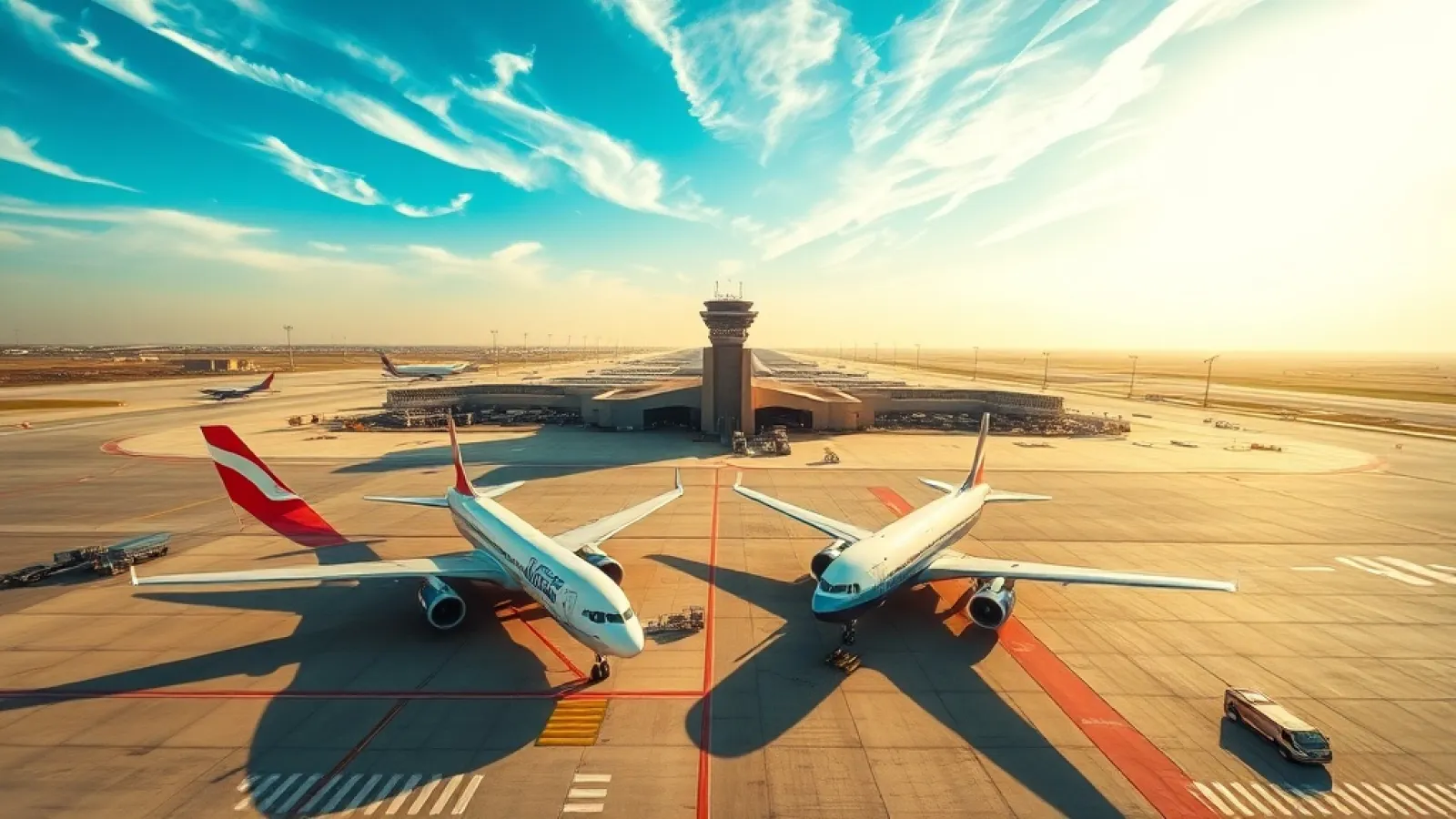 Gulf airline hubs like Dubai airport terminal showing increased flight operations and passenger activity during recovery peri