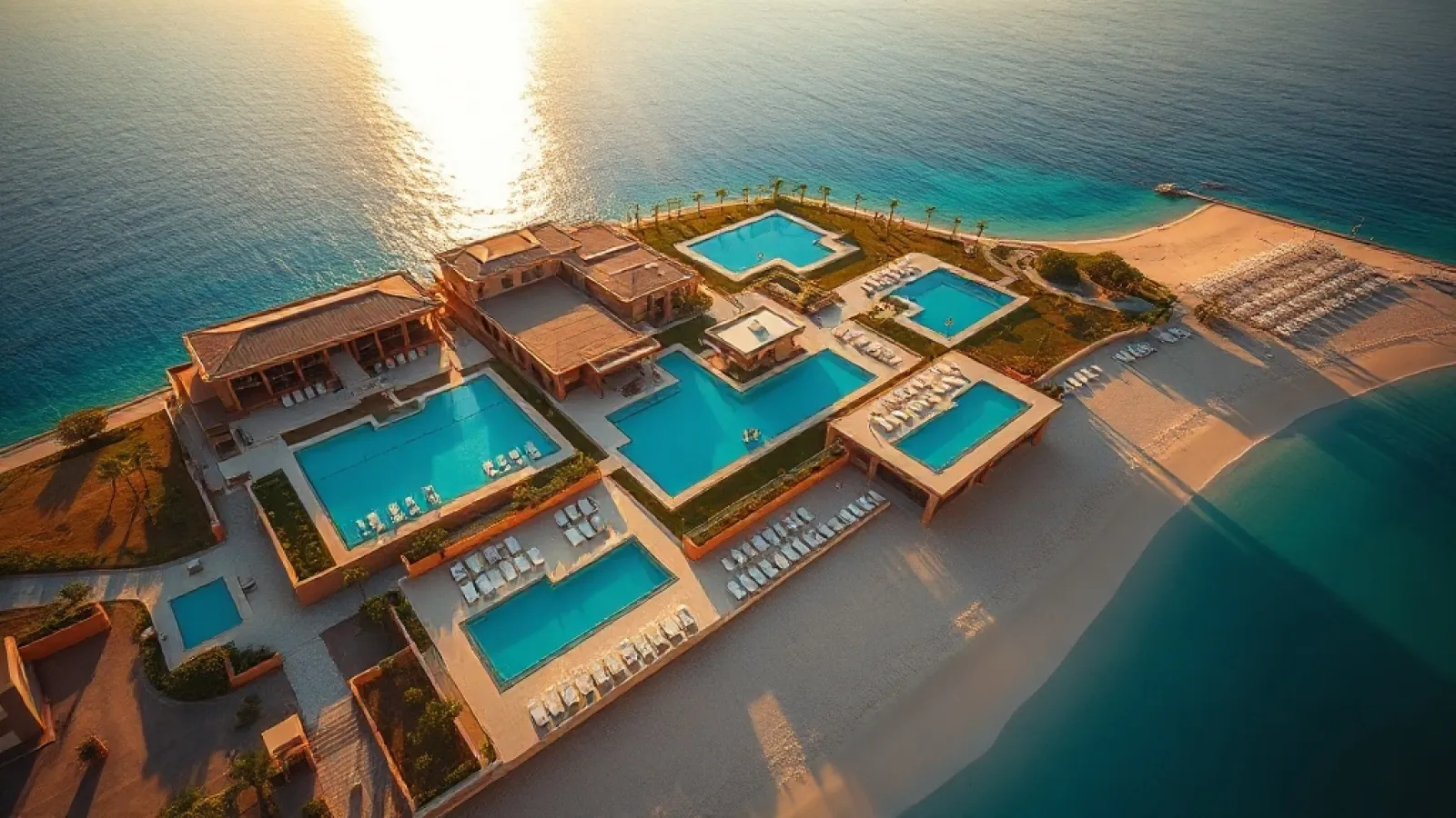 Adults-only luxury resort with private pools overlooking the Aegean Sea on Rhodes island.