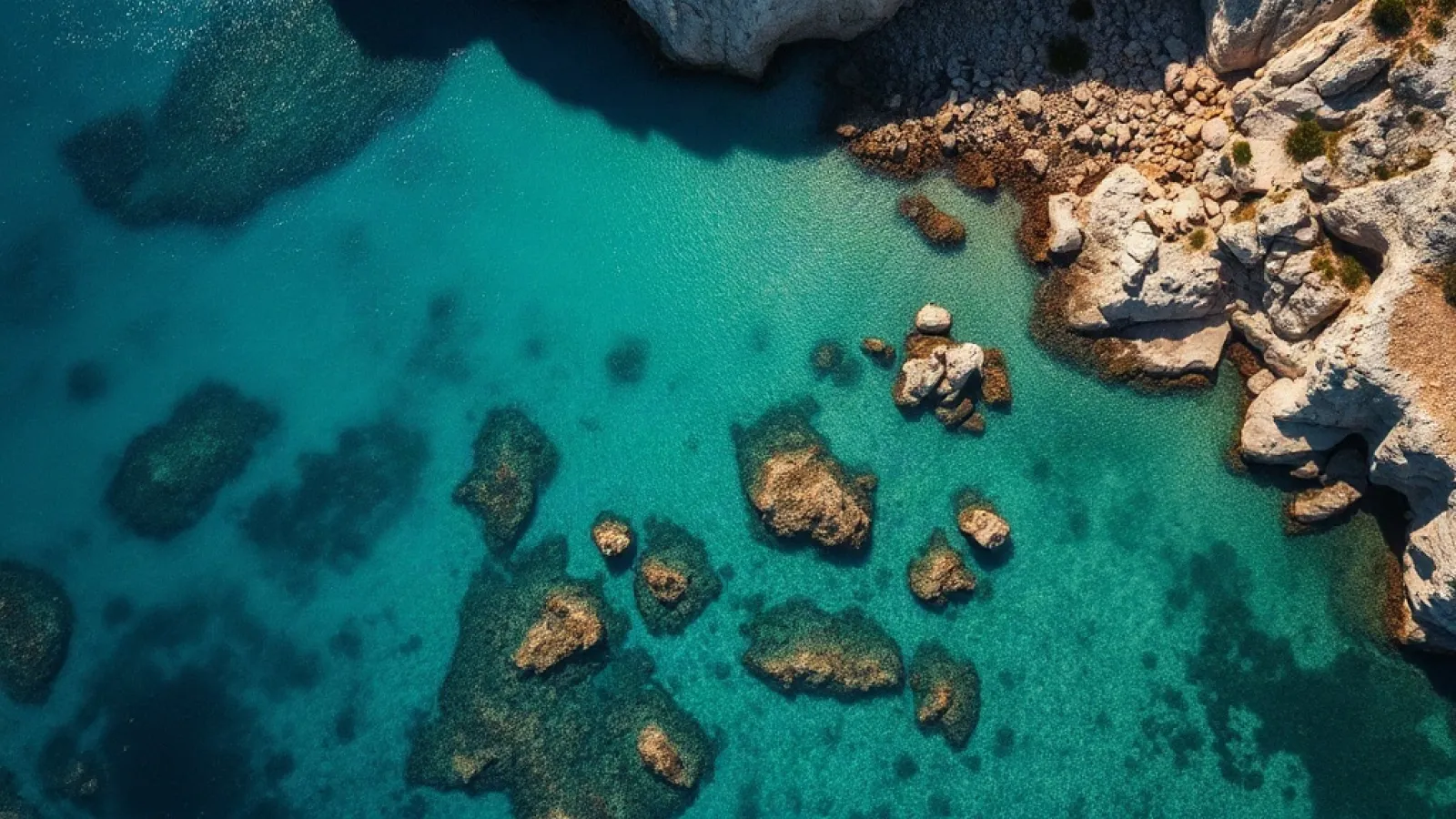 Aerial view of a luxury resort under construction on the Aegean coast in Yalikavak, Bodrum, Türkiye.