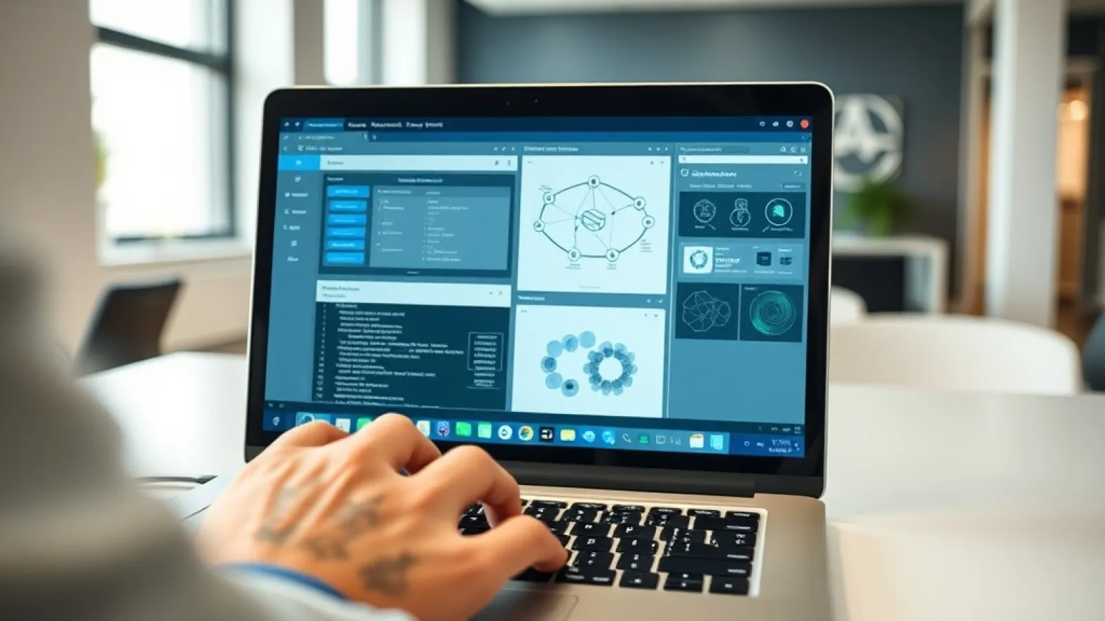 Oracle ve Microsoft logolarının yan yana bulunduğu, teknoloji entegrasyonunu sembolize eden modern bir tasarım görseli.