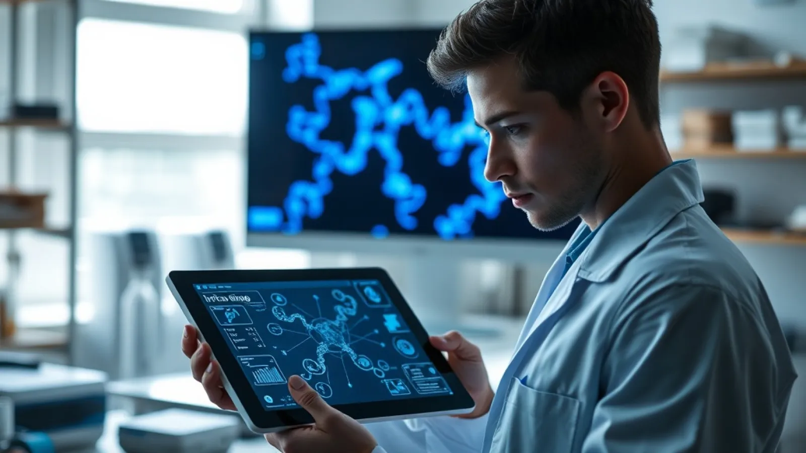 Claude Science platformunun bilim insanlarına ilaç geliştirme araştırması için yapay zeka desteği sağladığını gösteren teknol