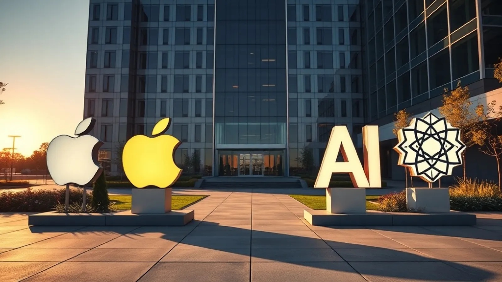 Apple ve OpenAI arasındaki hukuki çatışmayı gösteren, ticari sır ihlali ve kurumsal anlaşmazlığı sembolize eden görsel.