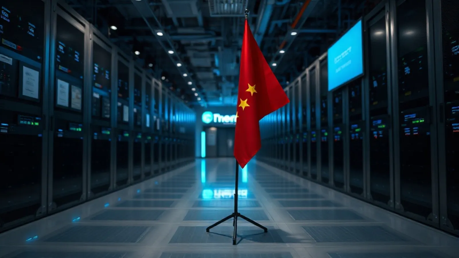 NVIDIA AI çiplerinin Çin'deki büyük teknoloji şirketlerine ulaştırılmasını gösteren ticari işlem sahnesi.