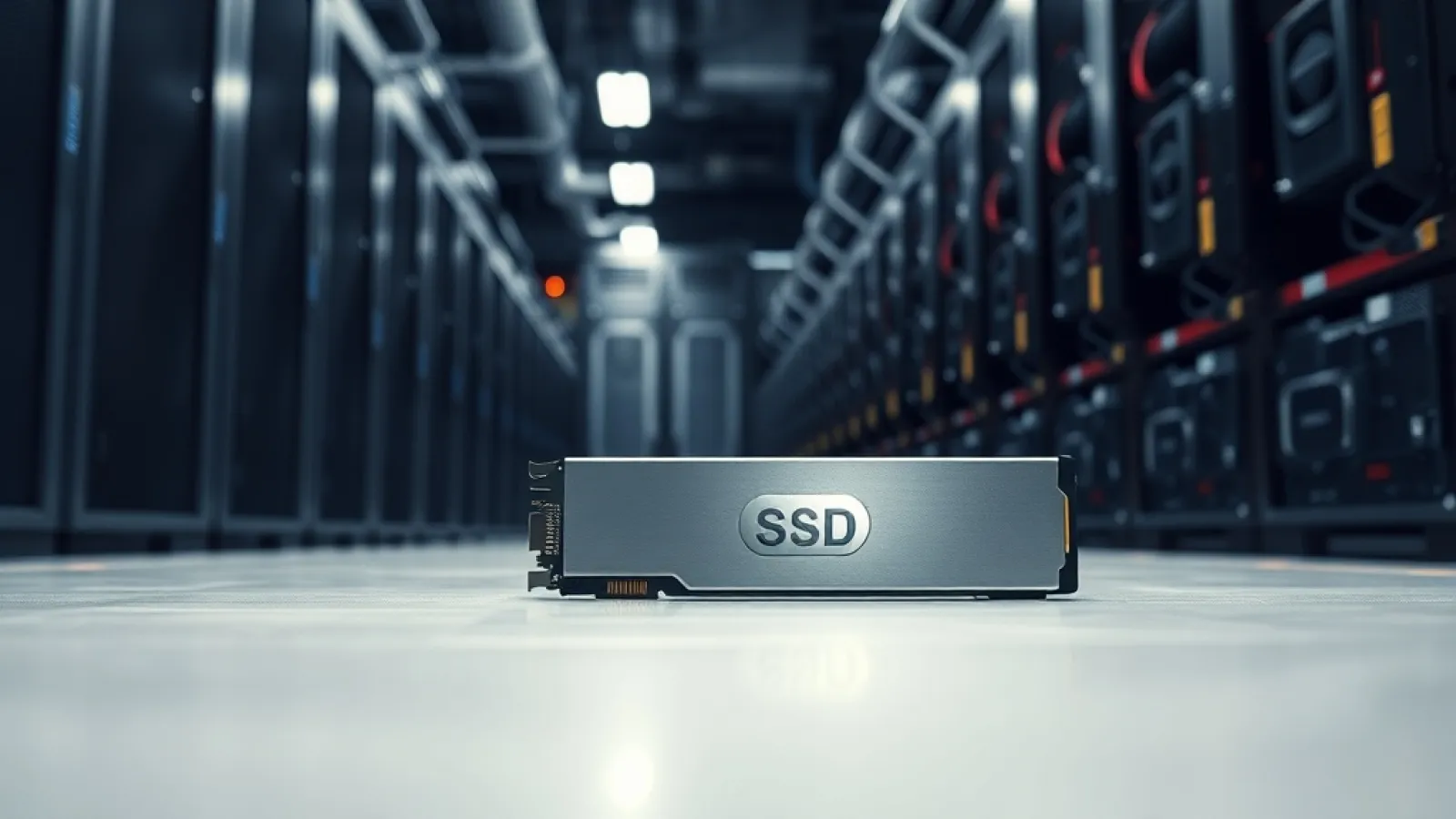 Samsung'un yeni nesil PM1763 SSD'sinin teknik özellikleri ve performans avantajlarını gösteren ürün görseli veya şematik diya