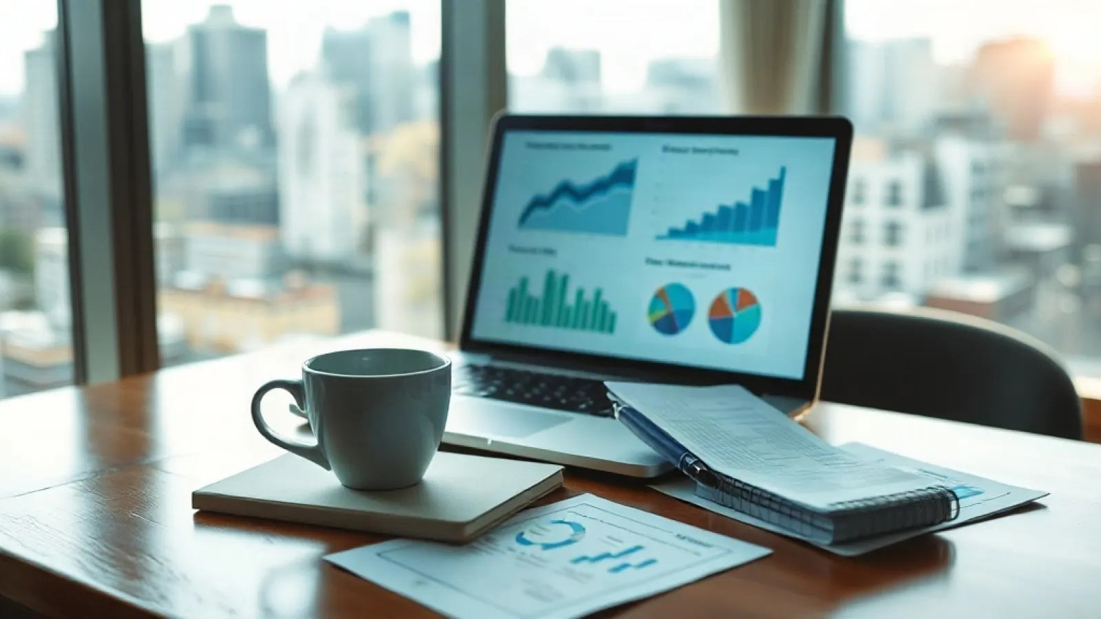 Fragment'in ofisinde veya dijital ortamda, finansal operasyon yazılımı arayüzü ve yatırım turunu temsil eden grafik elementle
