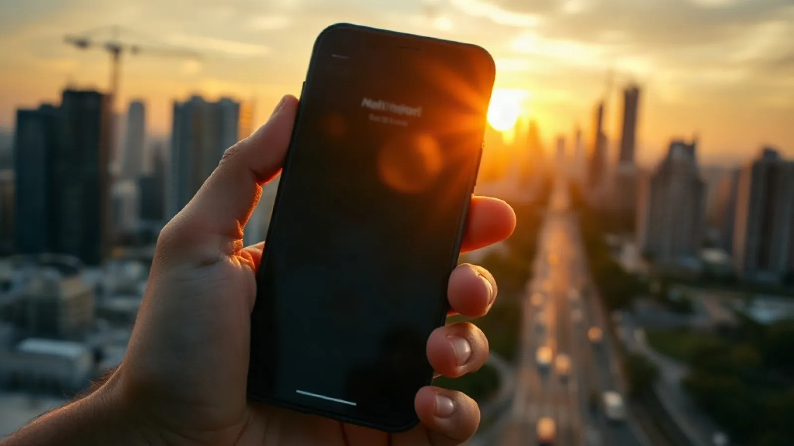 Bir akıllı telefon ekranında kırmızı uyarı işareti ile manipülatif mesaj örneğinin gösterildiği görsel.