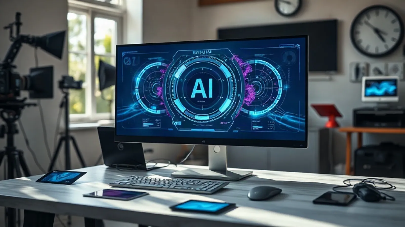 Google'ın yeni Gemini Omni 1.1 Flash modelinin video üretim yeteneklerini gösteren, modern teknoloji ve yapay zeka temalarını