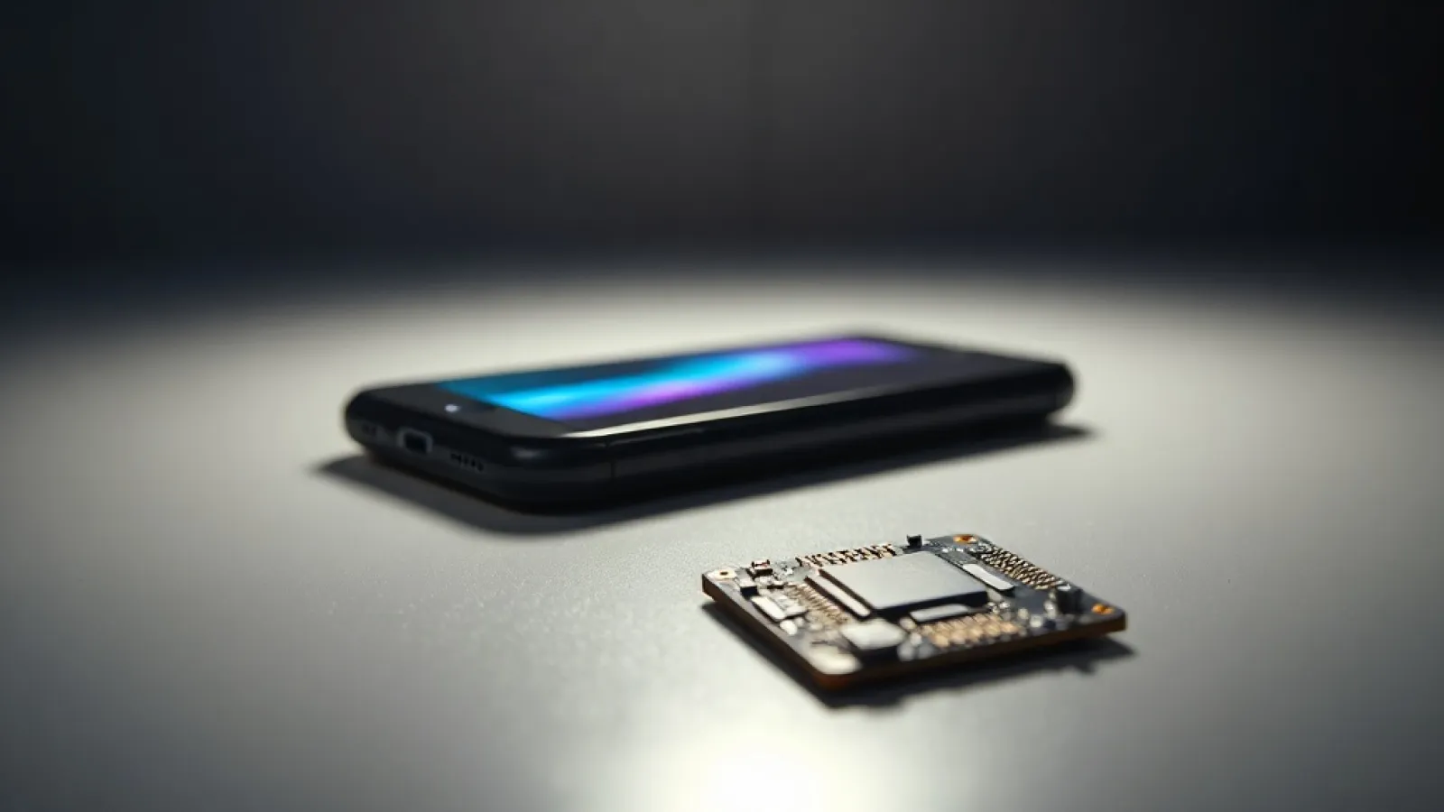 Google'ın yeni Pixel 11 Pro XL telefonu, renkli LED aydınlatma ve gelişmiş işlemcisiyle gösterilmektedir.