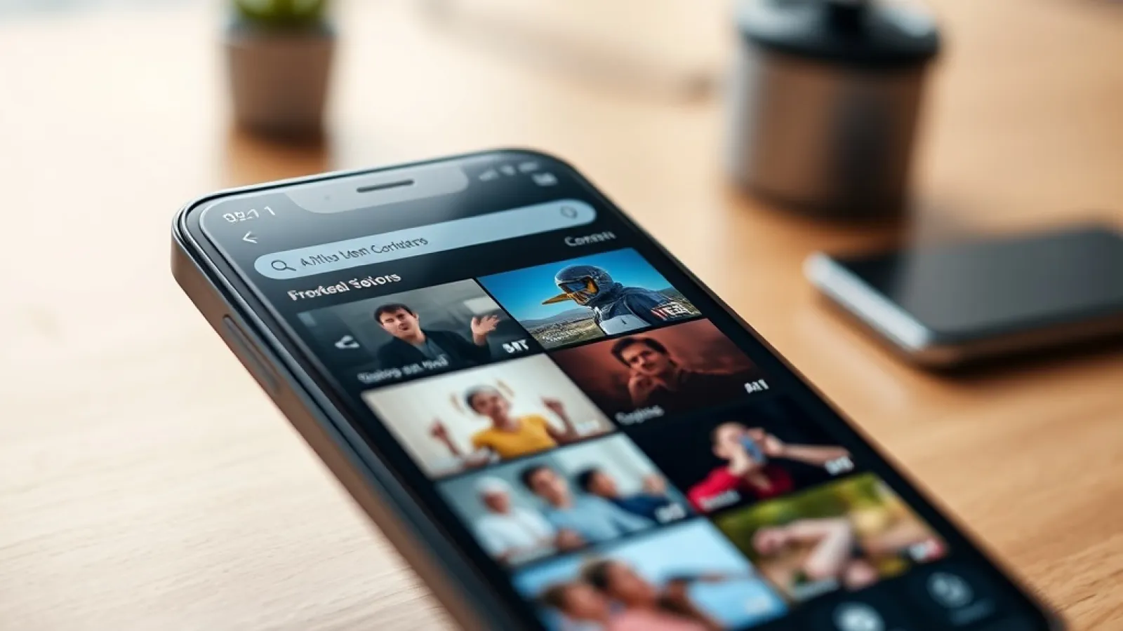 HBO Max'ın yeni dikey video akışı ve yapay zeka arama özellikleri arayüzünü gösteren ekran görüntüsü.