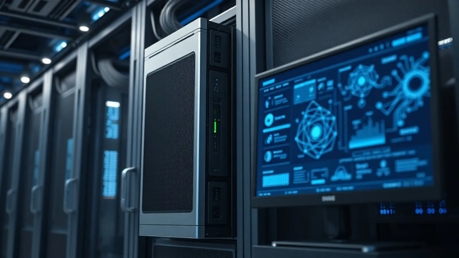 Infortrend'in yapay zeka ve edge computing için yeni depolama çözümlerini gösteren ürün tanıtım görseli.