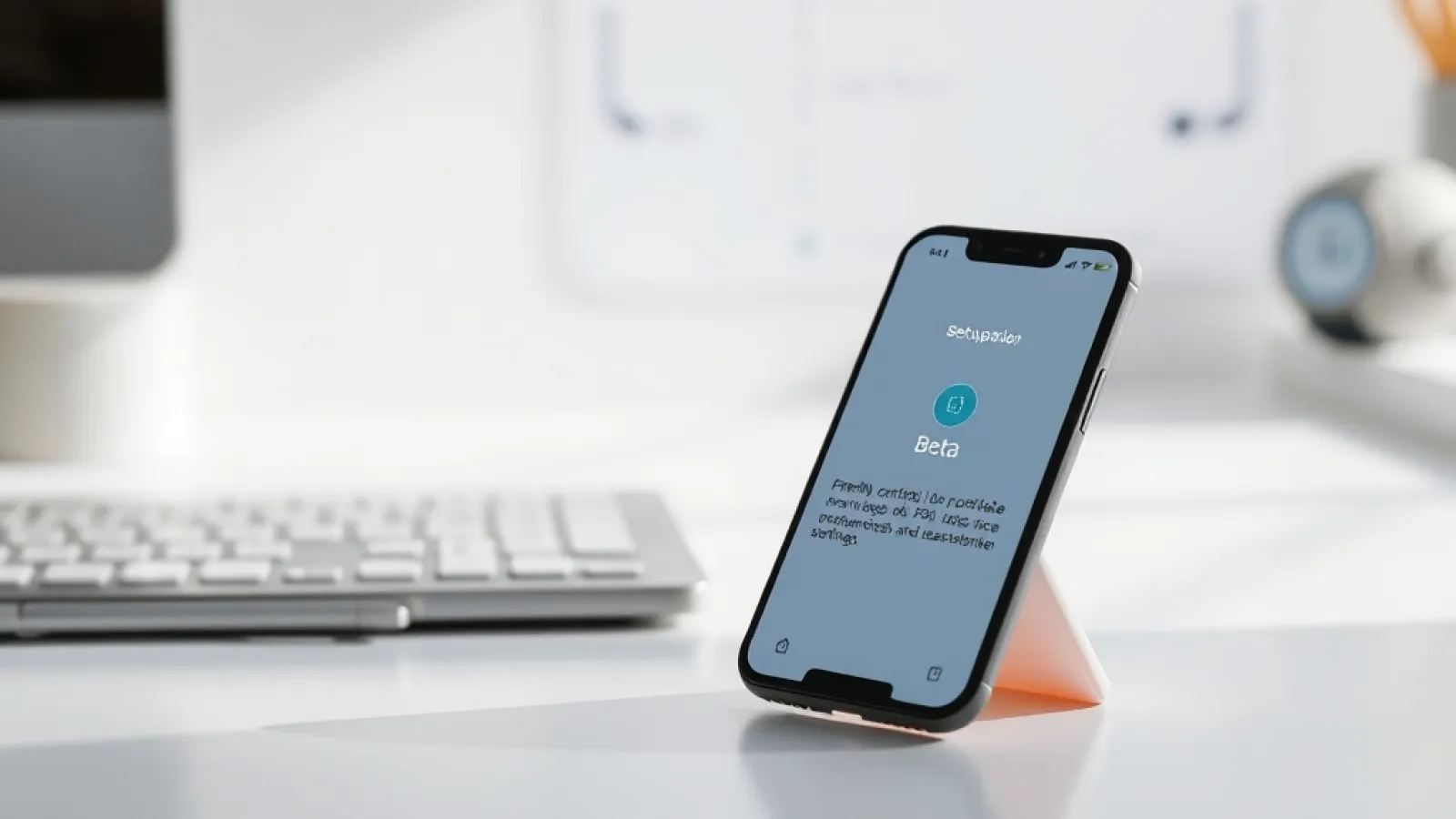Apple'ın yeni iOS 27 beta sürümünün arayüzünü gösteren iPhone ekranı ve yapay zeka destekli Siri ile ebeveyn kontrol panelini