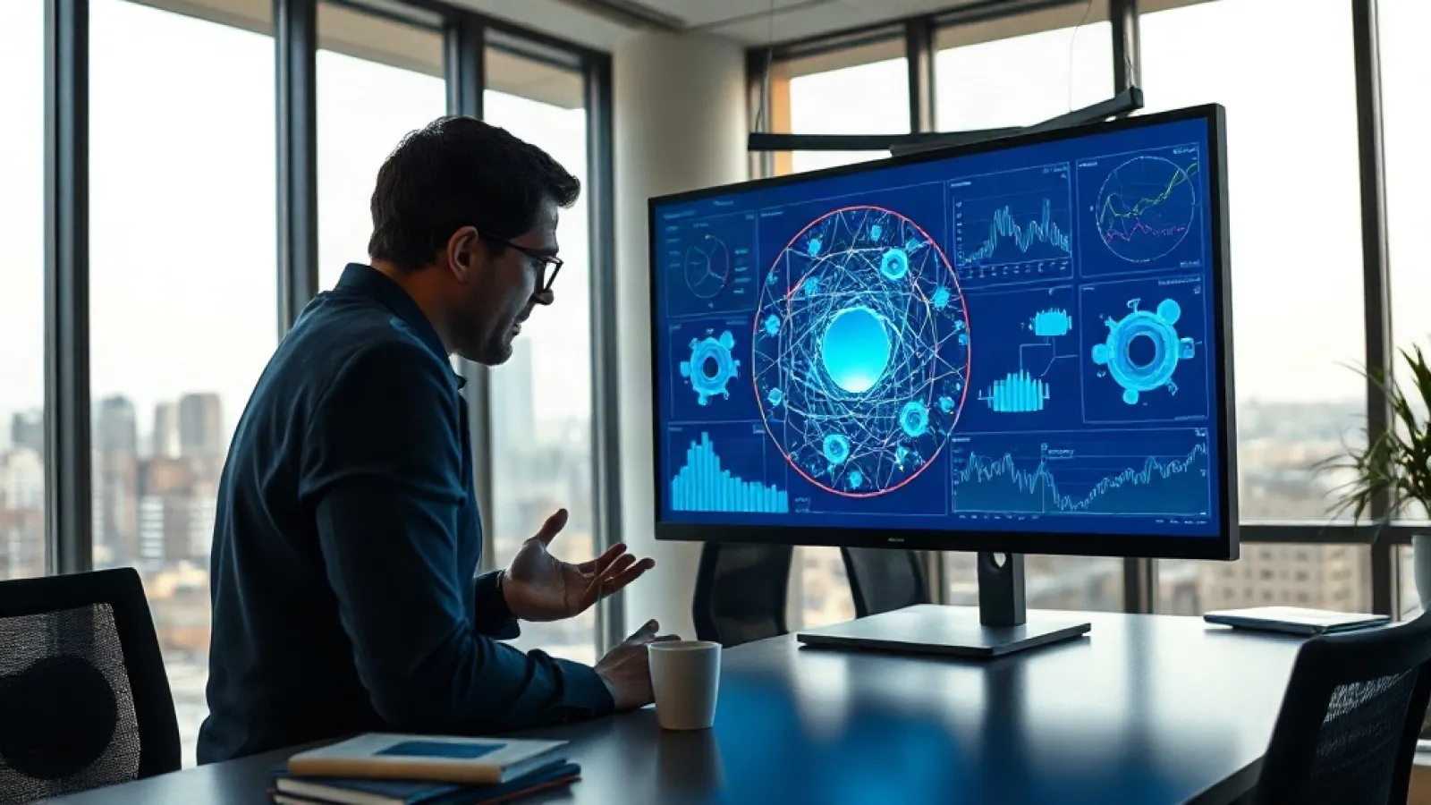 Eski Google AI mühendislerinin bilgisayar görüsü veya dil modeli teknolojisi geliştiren yeni şirketinin ofisinde çalışan ekib