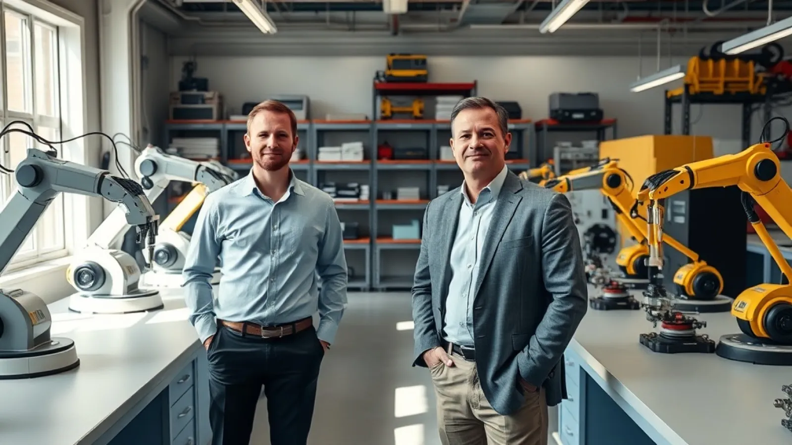 Doğadan ilham alan, modüler robot yazılımı geliştiren İngiliz startup'ın teknoloji platformunu gösteren konsept görsel.