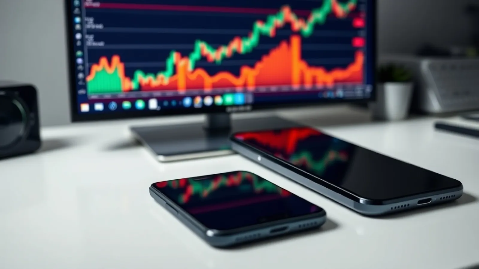 Samsung ve Apple'ın hakim olduğu küresel akıllı telefon pazarında düşüş trendini gösteren grafik veya pazar payı karşılaştırm