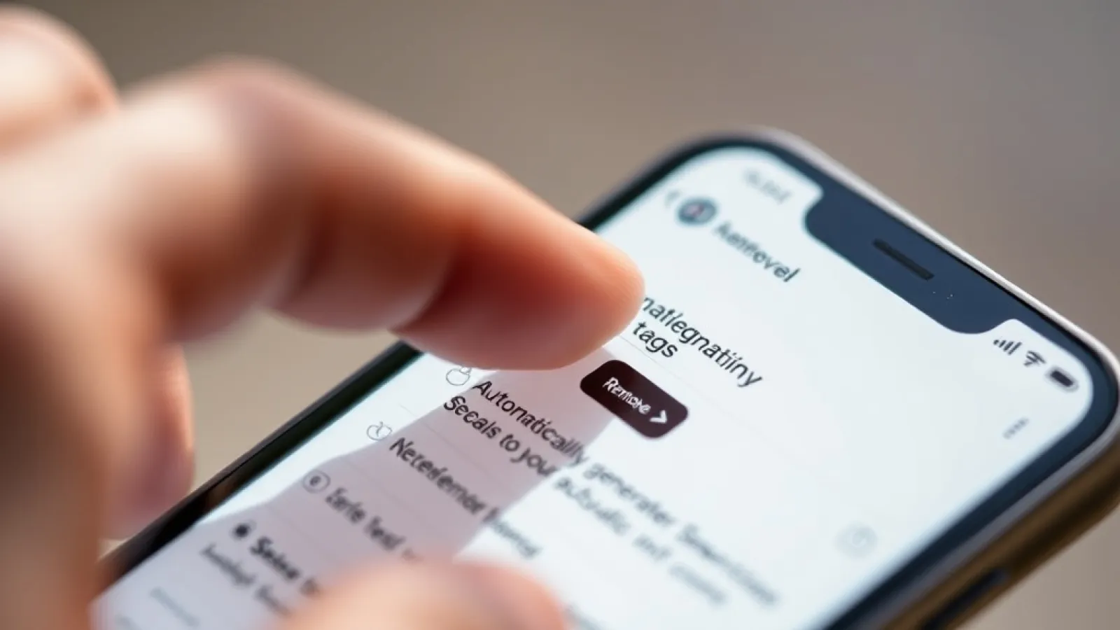 Meta'nın gizlilik tepkileri sonrası kaldırdığı AI görsel etiketleme özelliğini sembolize eden, çizgi atılmış veya devre dışı