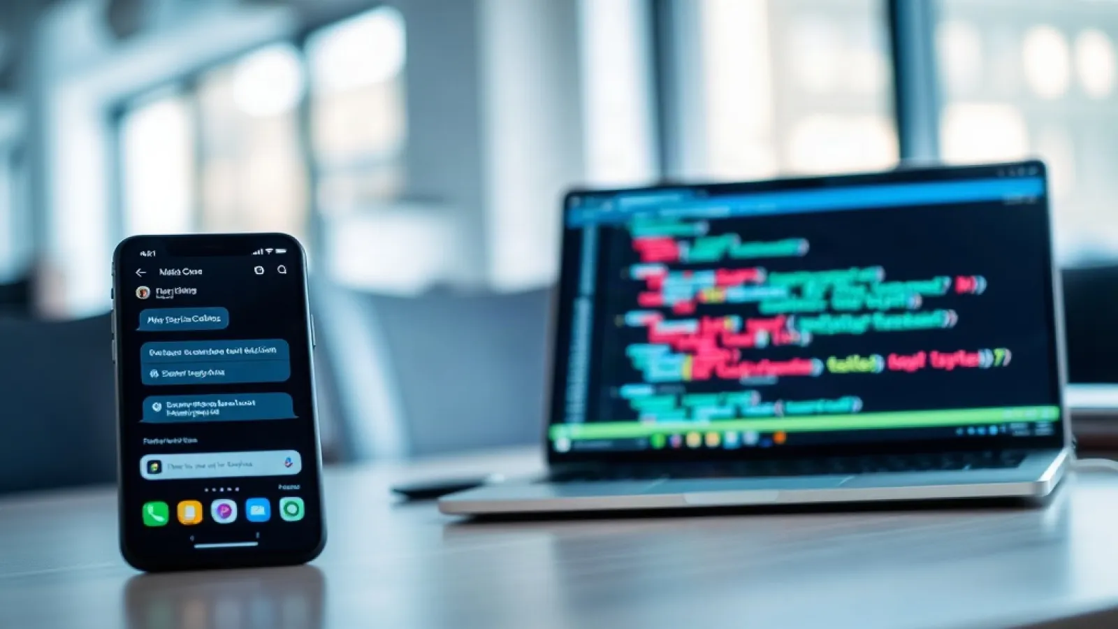 Meta'nın yapay zeka ajanlarının WhatsApp Business kurulumunu otomatize ettiğini gösteren, teknoloji ve iş entegrasyonunu semb