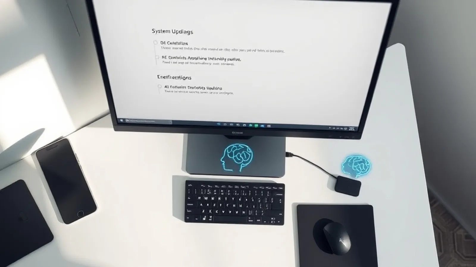 Microsoft'un yapay zeka teknolojisiyle keşfettiği Windows güvenlik açıklarını gösteren bilgisayar ekranı ve güvenlik simgeler