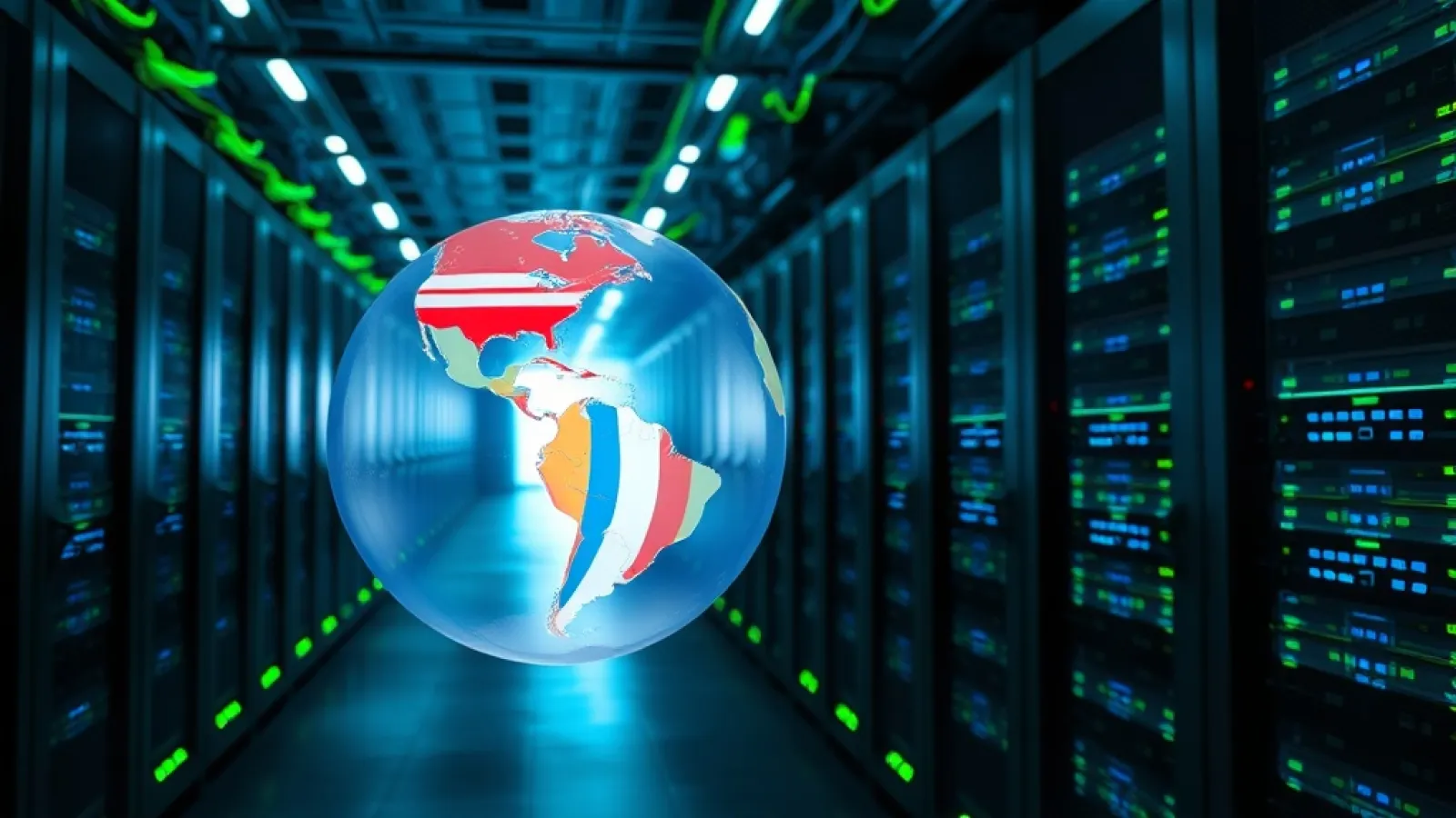 Microsoft'un yerel veri merkezleri ve AI altyapısı ile ABD yargı sisteminin kesişim noktasını gösteren teknik ve hukuki diyag