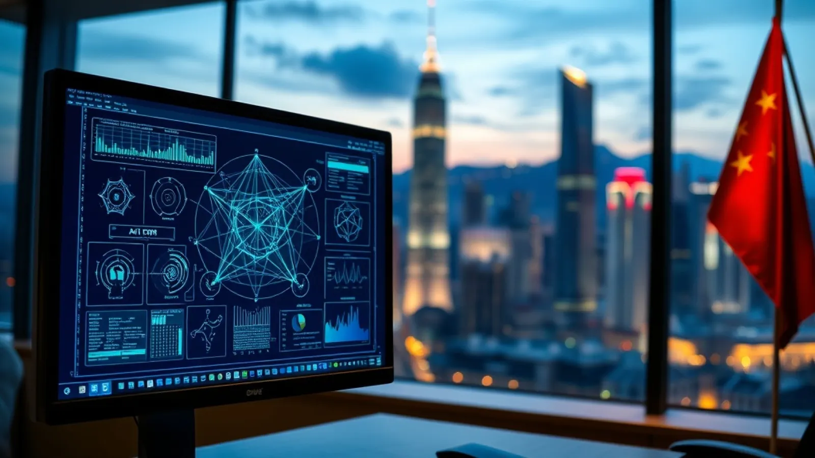 Çin'li yapay zeka şirketlerinin Hong Kong ve Şanghay borsalarında halka arz sürecini gösteren grafik veya borsa ekranı görsel