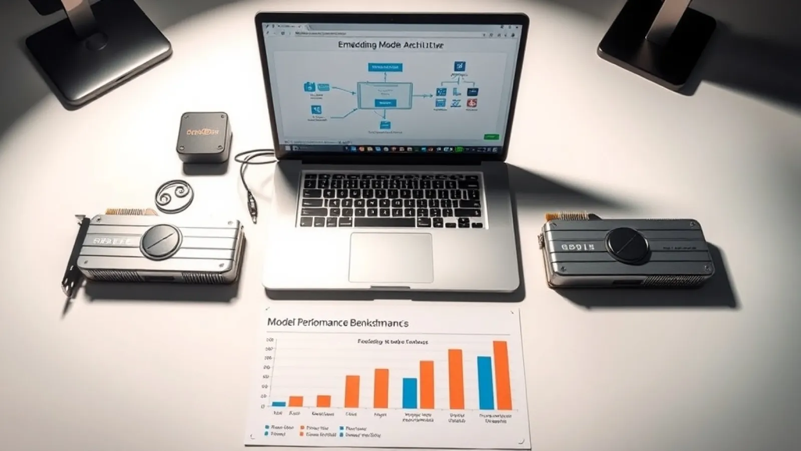 NVIDIA'nın yeni Nemotron 3 Embed embedding modellerinin teknik şemaları ve performans metriklerini gösteren infografik tasarı