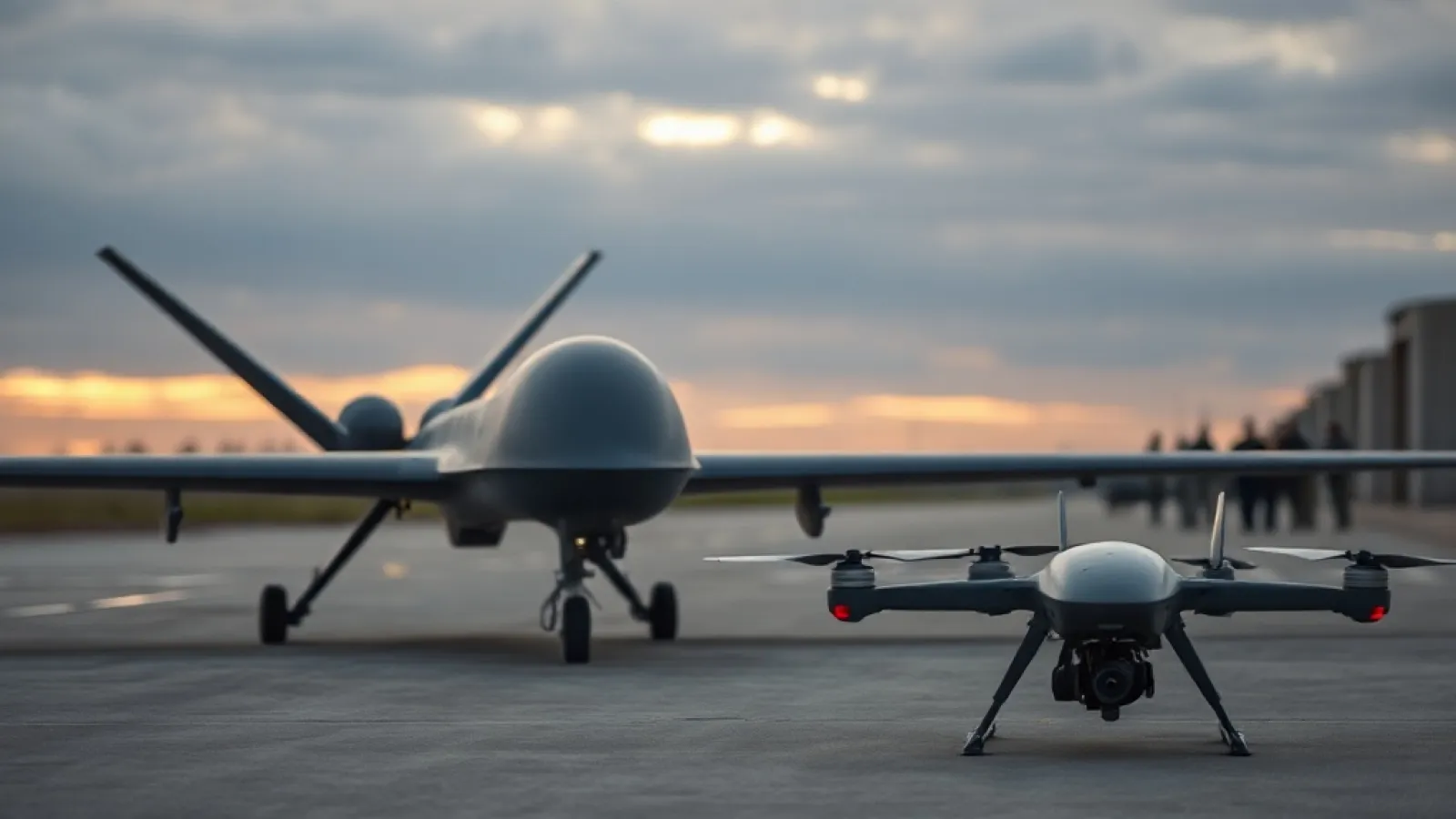 Ondas şirketinin savunma teknolojileri ve askeri sistemleri gösteren, modern silah sistemleri, drone teknolojisi ve gözetleme