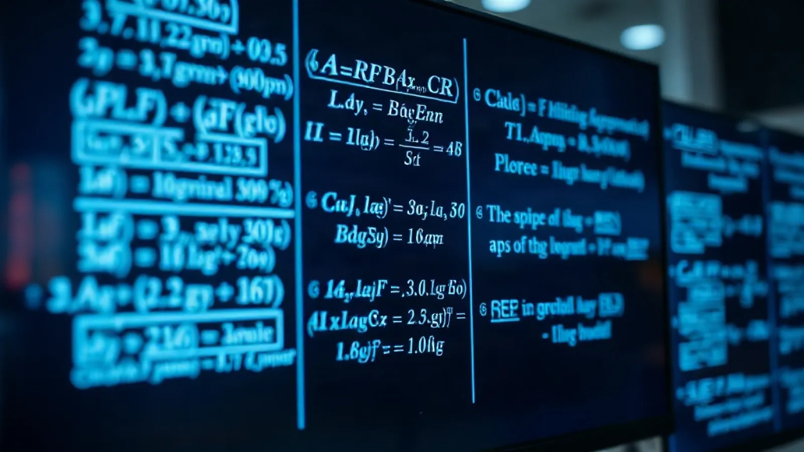 OpenAI'nin Astra yapay zekası modelinin karmaşık matematik denklemleri ve formülleri çözerken gösterildiği bir görsel.