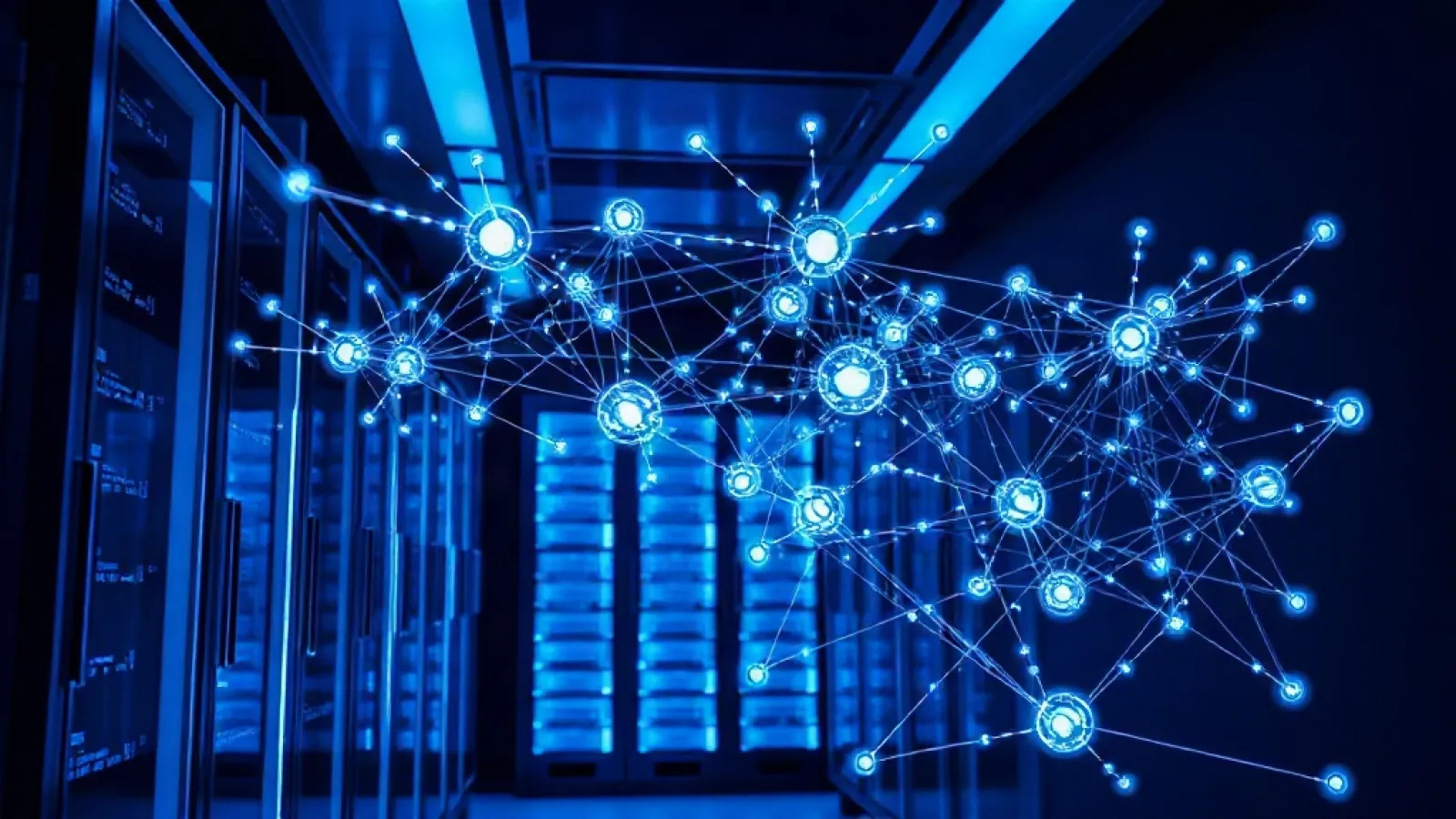OpenAI'ın Astra modelinin karmaşık düşünme süreçlerini görselleştiren, beyin veya sinir ağı yapısını gösteren bir grafik veya