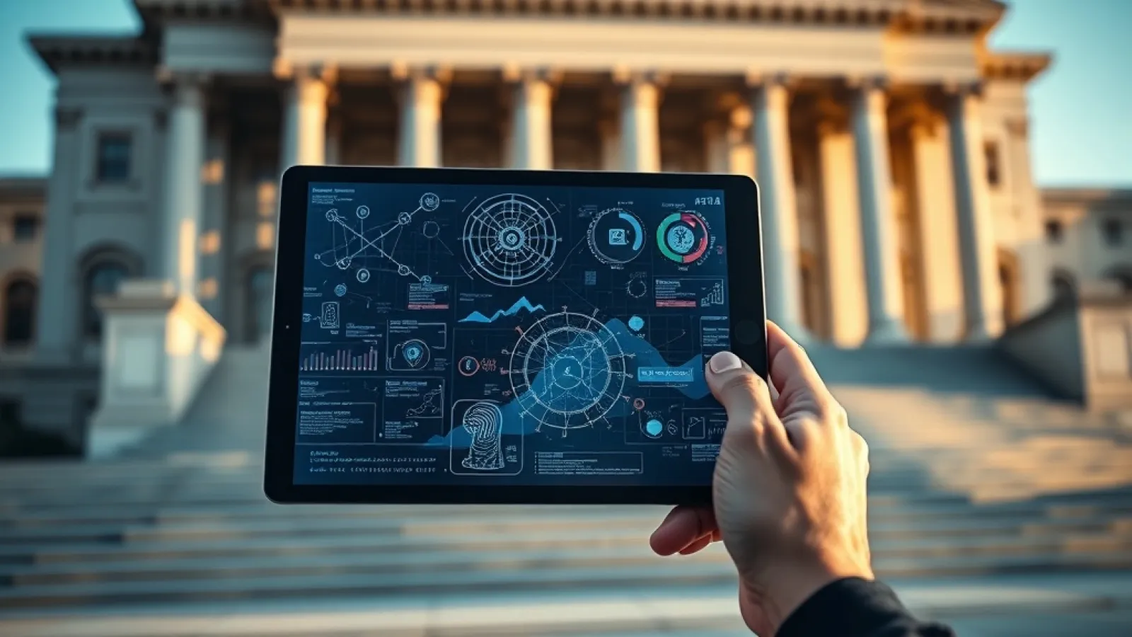 OpenAI temsilcisinin Beyaz Saray binası önünde veya içinde yapay zeka güvenliği hakkında belge veya sunumla görüntülenmesi.