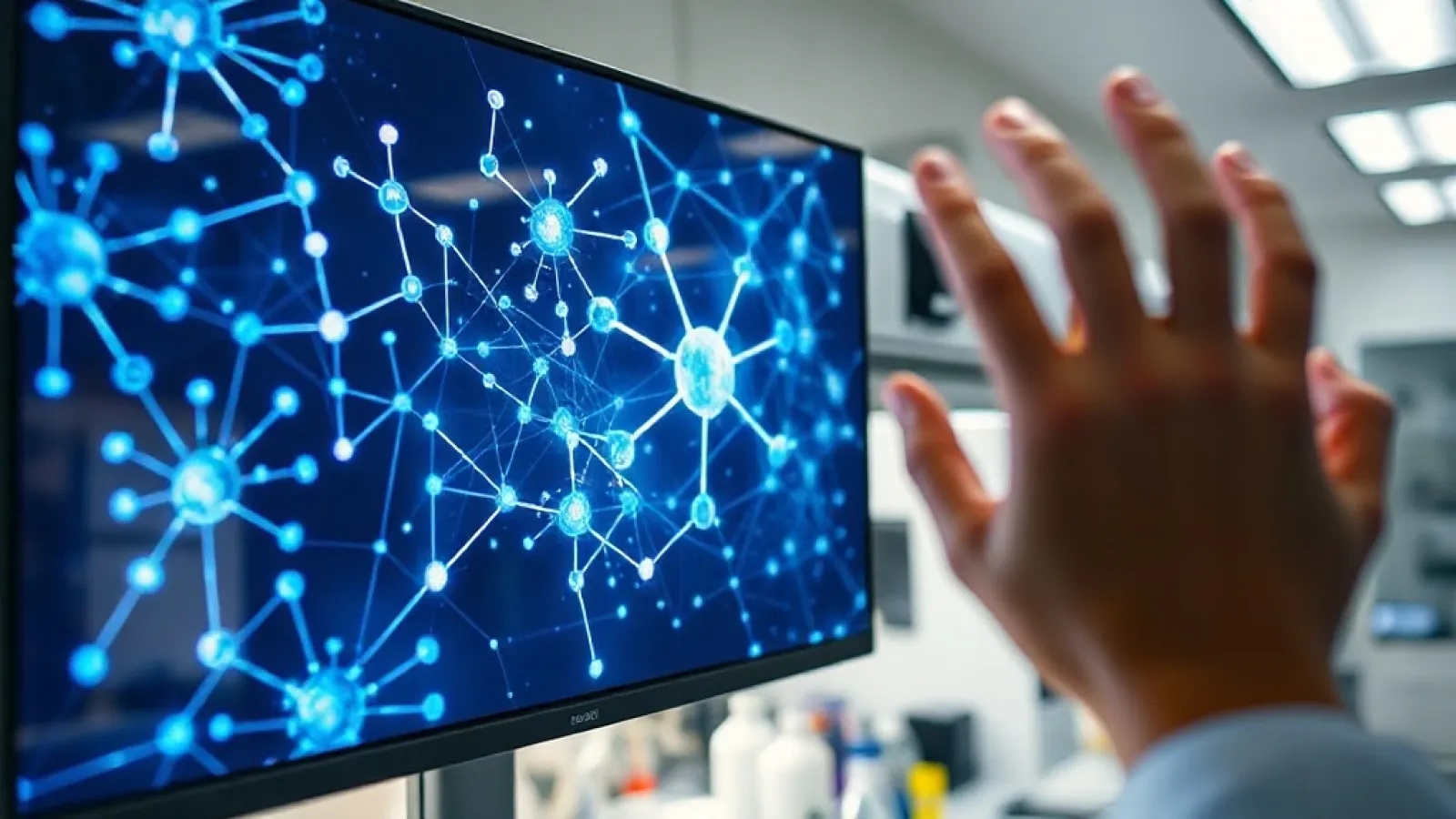OpenAI araştırmacısının kuruluşunun 2 milyar dolar değerlemeyle yatırım aldığını gösteren, modern laboratuvar ortamında AI te