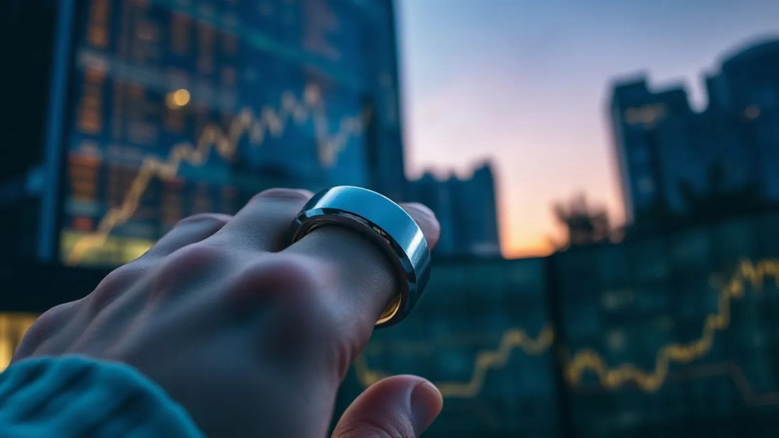 Oura akıllı yüzüğü ve Nasdaq borsası sembolü 'OURA' görselleriyle şirketin halka arz duyurusunu temsil eden grafik.