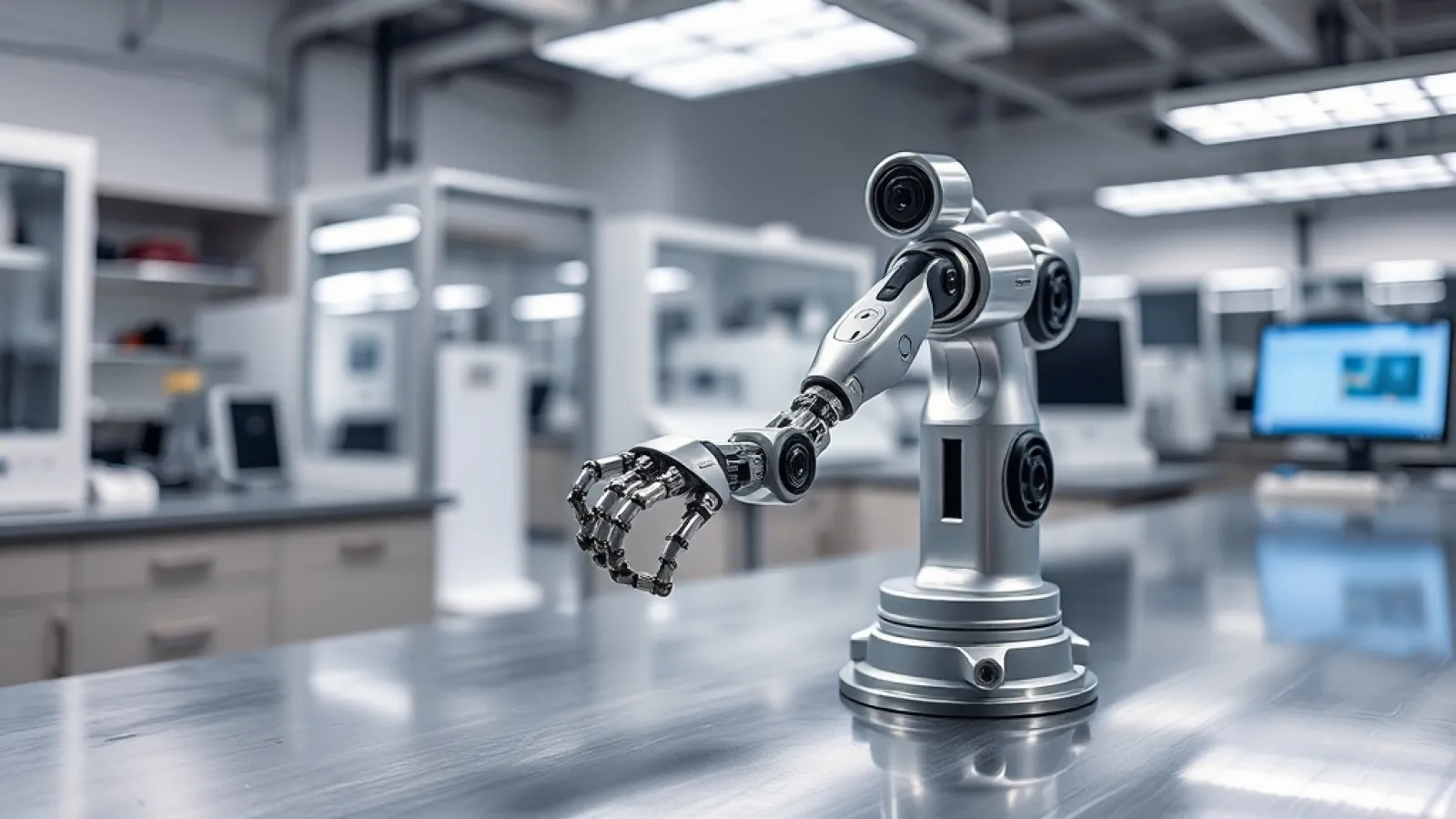 Yapay zeka teknolojisiyle donatılmış, kendi hareketlerini öğrenen ve geliştiren modern robotların çalışma anlarını gösteren g