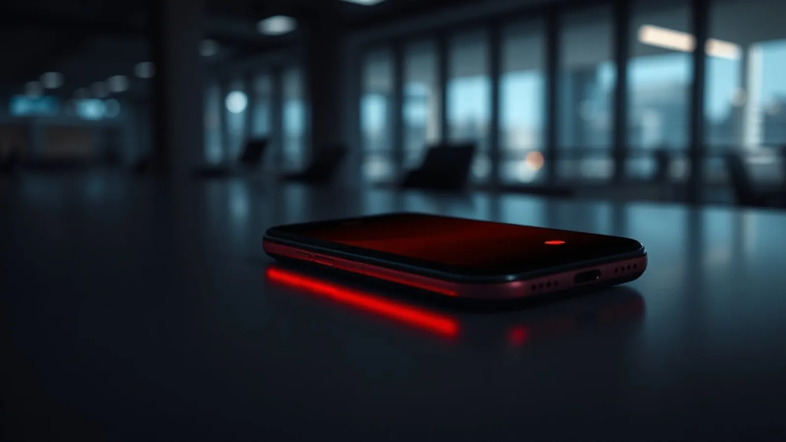 Samsung Galaxy S26 Ultra'nın ekranında kırmızı renk bozulması sorunu gösteren bir telefon görüntüsü.