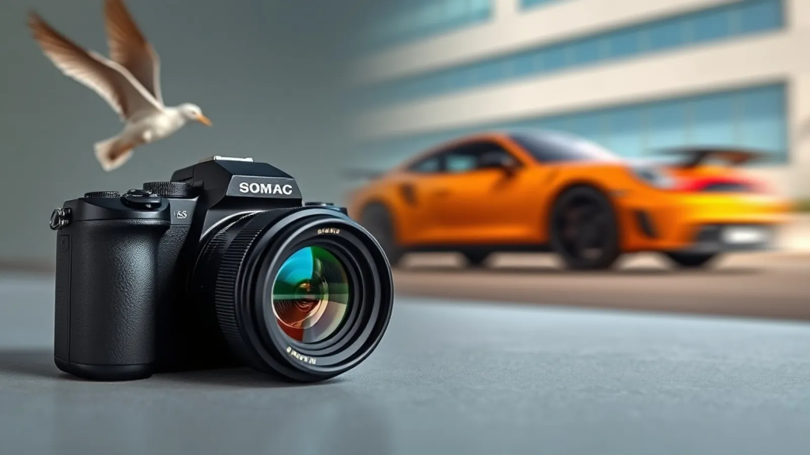 Sony RX10 Mark V kamerasının yapay zeka destekli otomatik odaklama ve gelişmiş görüntü işleme teknolojisini gösteren profesyo