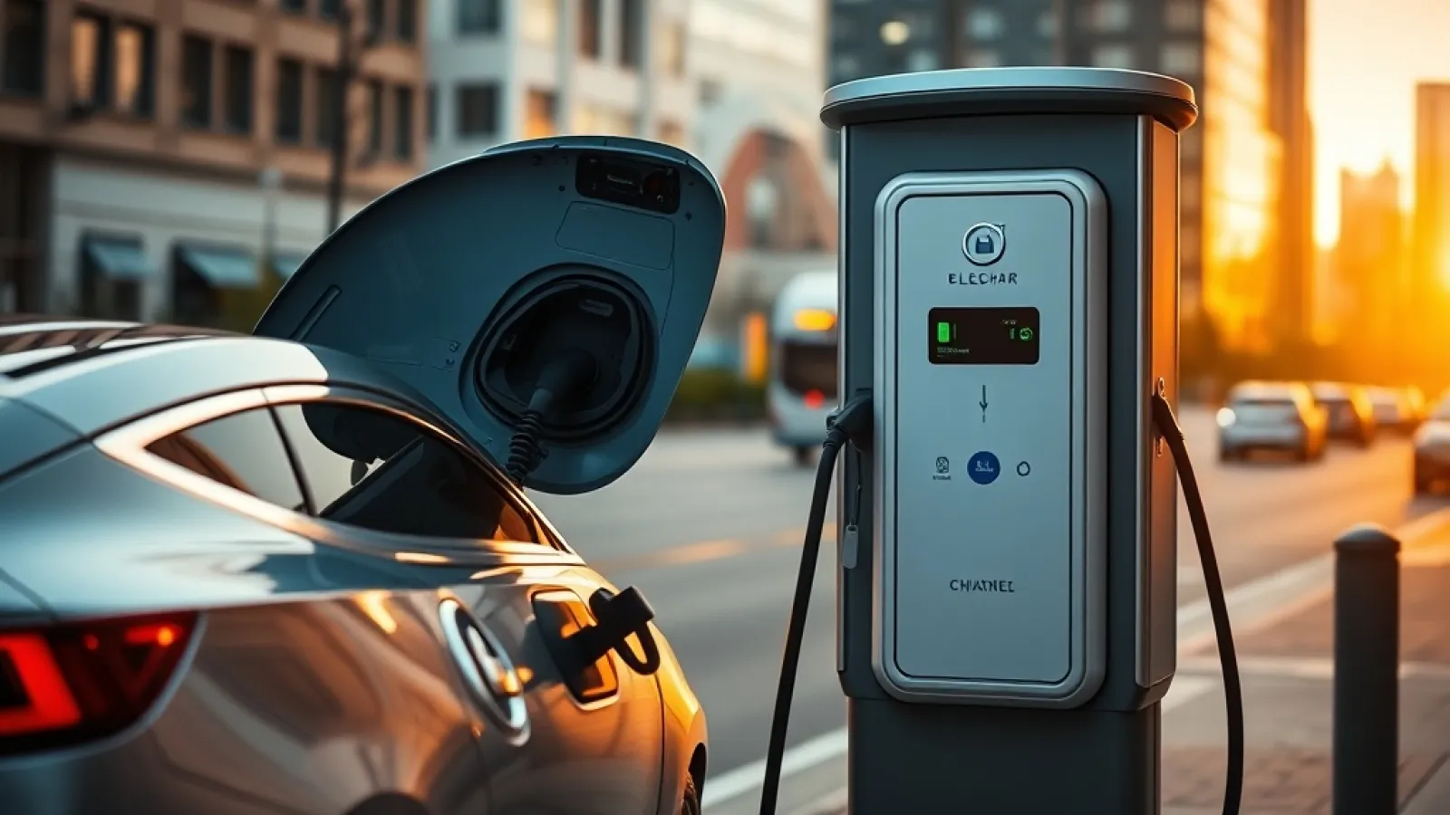 Elektrikli araç şarj istasyonlarının harita görseli veya mobil uygulama arayüzü, Avrupa'daki geniş şarj ağına erişimi simgele
