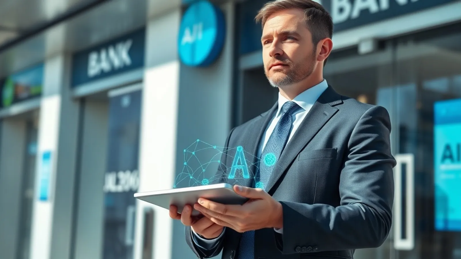İngiliz bankacılık sektörünün AI teknolojisine erişim engelleriyle karşı karşıya olduğunu gösteren dijital bariyer veya kısıt