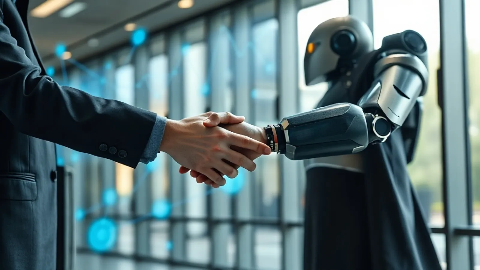 Reflection AI şirketinin ofisinde veya teknoloji merkezinde, yöneticilerin 1 milyar dolarlık anlaşmayı kutlayan bir görüntü.