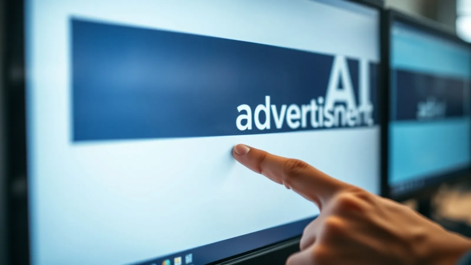 Yapay zekâ kullanılan reklamların etiketlenmesini ve açıklanmasını gösteren, yeni düzenlemeyi simgeleyen görsel.