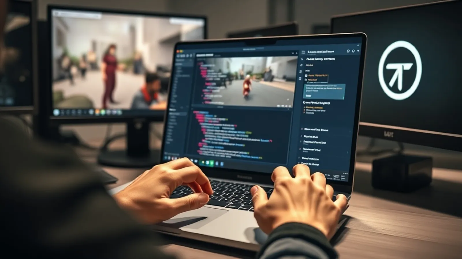 Unity 7 oyun motorunun yapay zeka özelliklerini ve modern tasarımını gösteren futuristik bir arayüz görünümü.