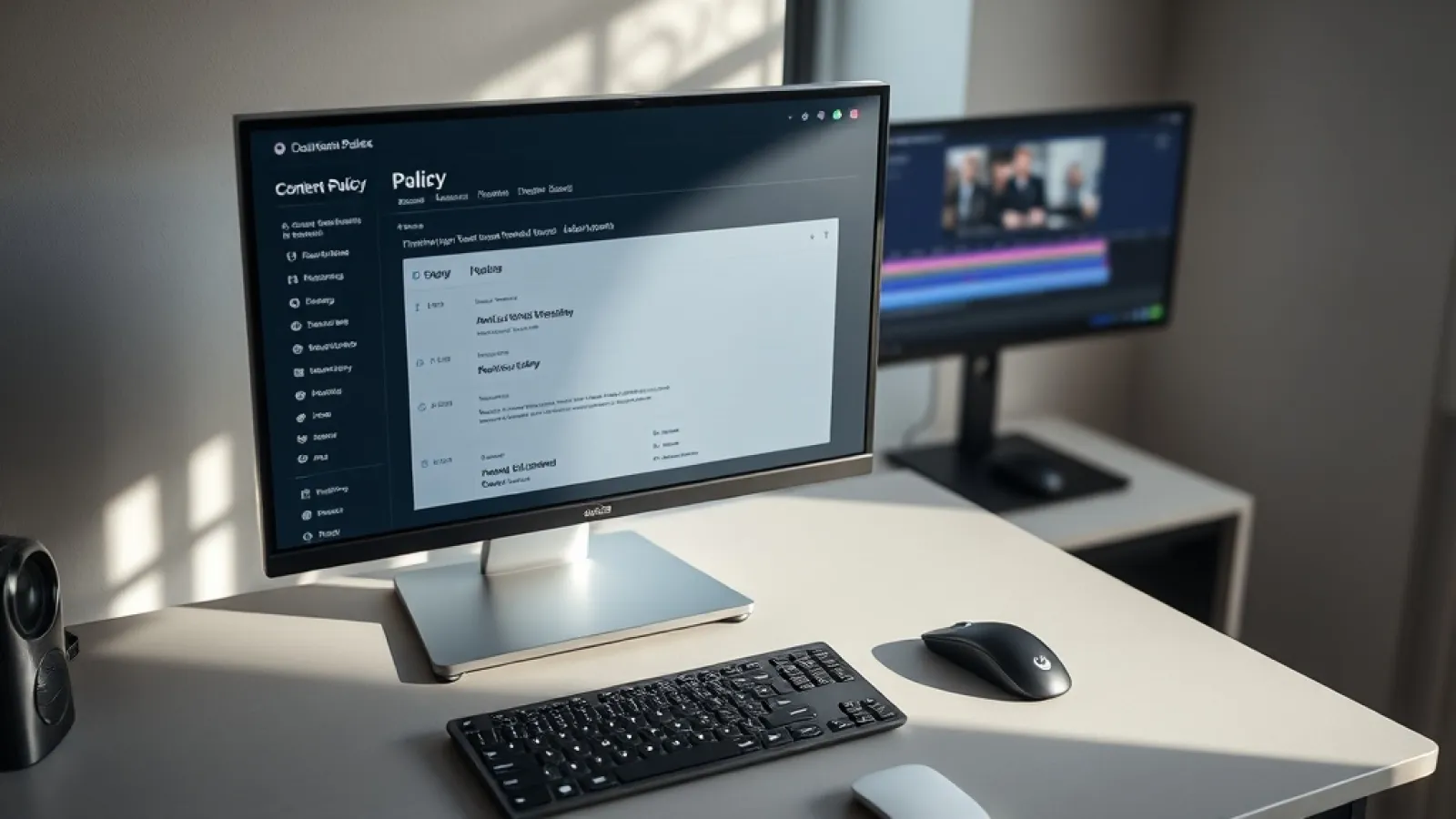 YouTube'un AI içerik ve spam videoları engellemek için aldığı önlemleri gösteren, platform politikalarının görselleştirilmiş